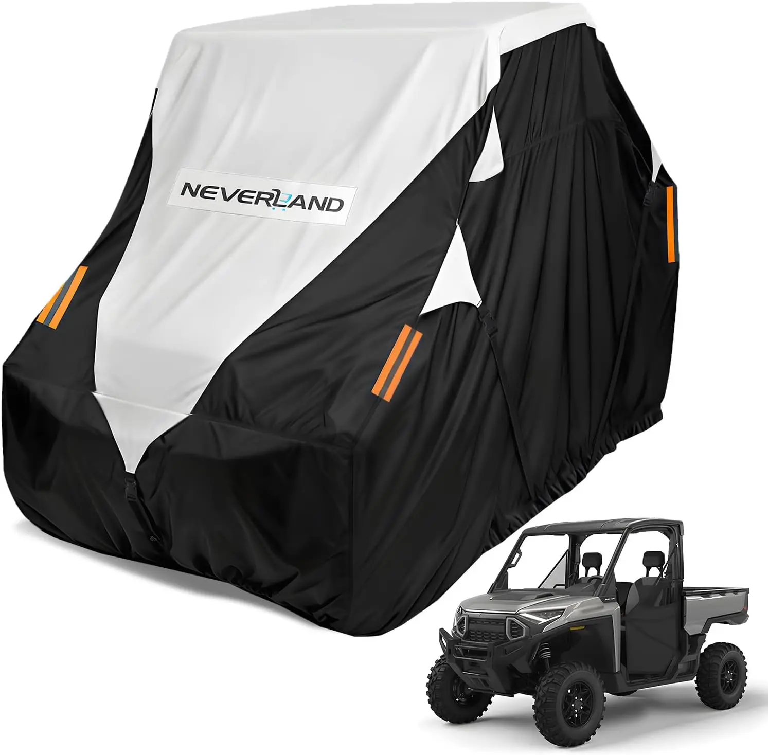 

Heavy Duty Waterproof UTV Cover for 2-3 or 4-6 Seater Models, All Weather Protection with Reflective Strips
