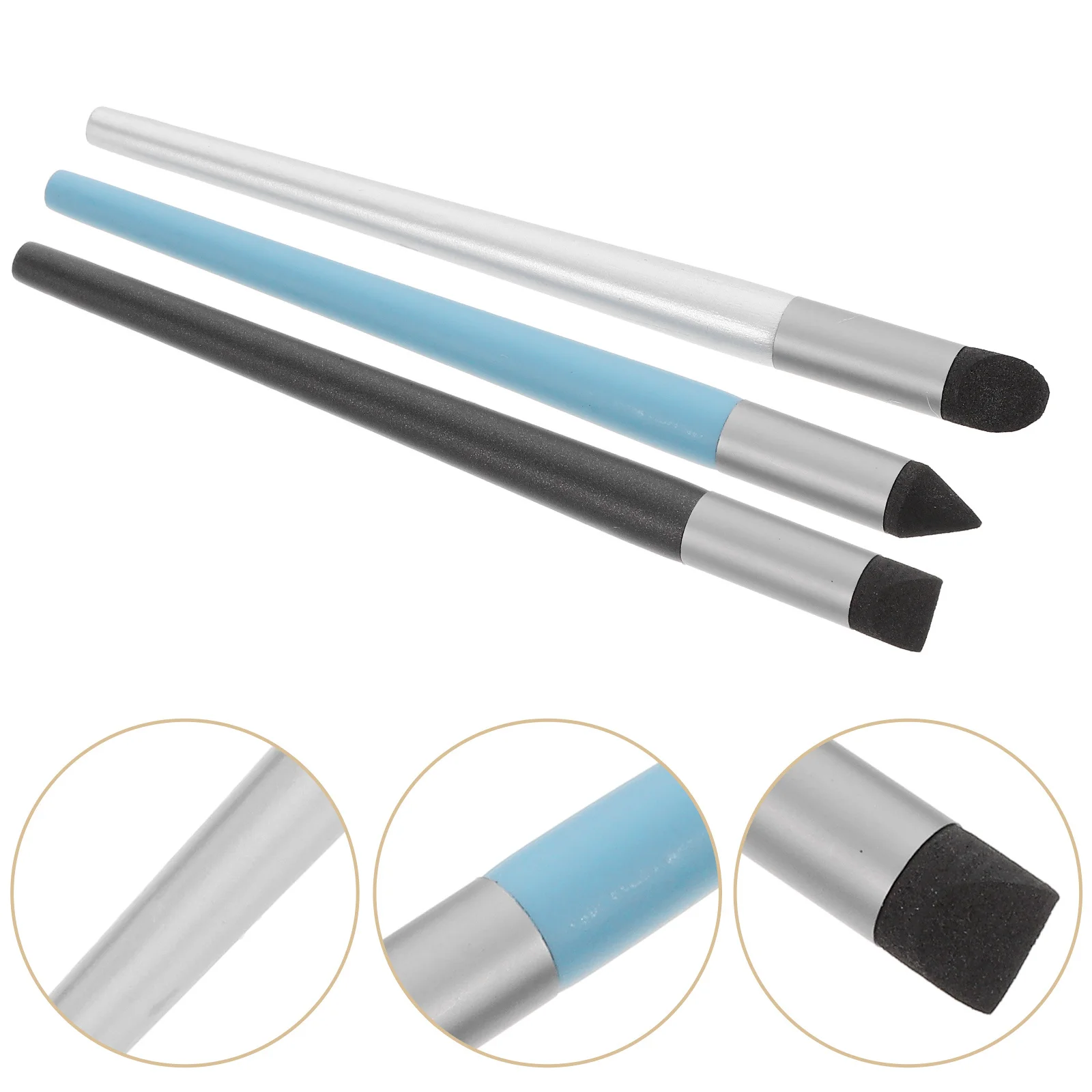 

3Pcs Oil Pastel Blending Tools Rubbing Sponge Pens for Seamless Transitions in Landscapes Portraits Detail Paint Brushes