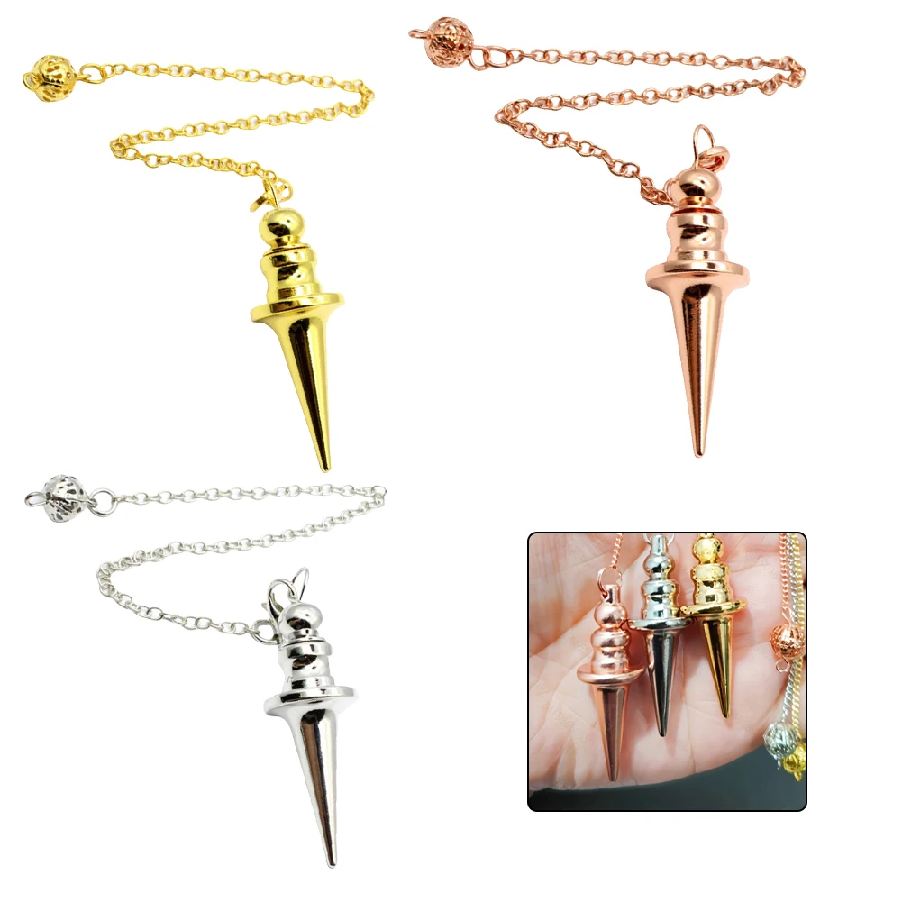 Gold Metal Dowsing Rod Pendant Divination Tool For Water Finding Mineral Detection And Energy Locating Spiritual Accessories view 6
