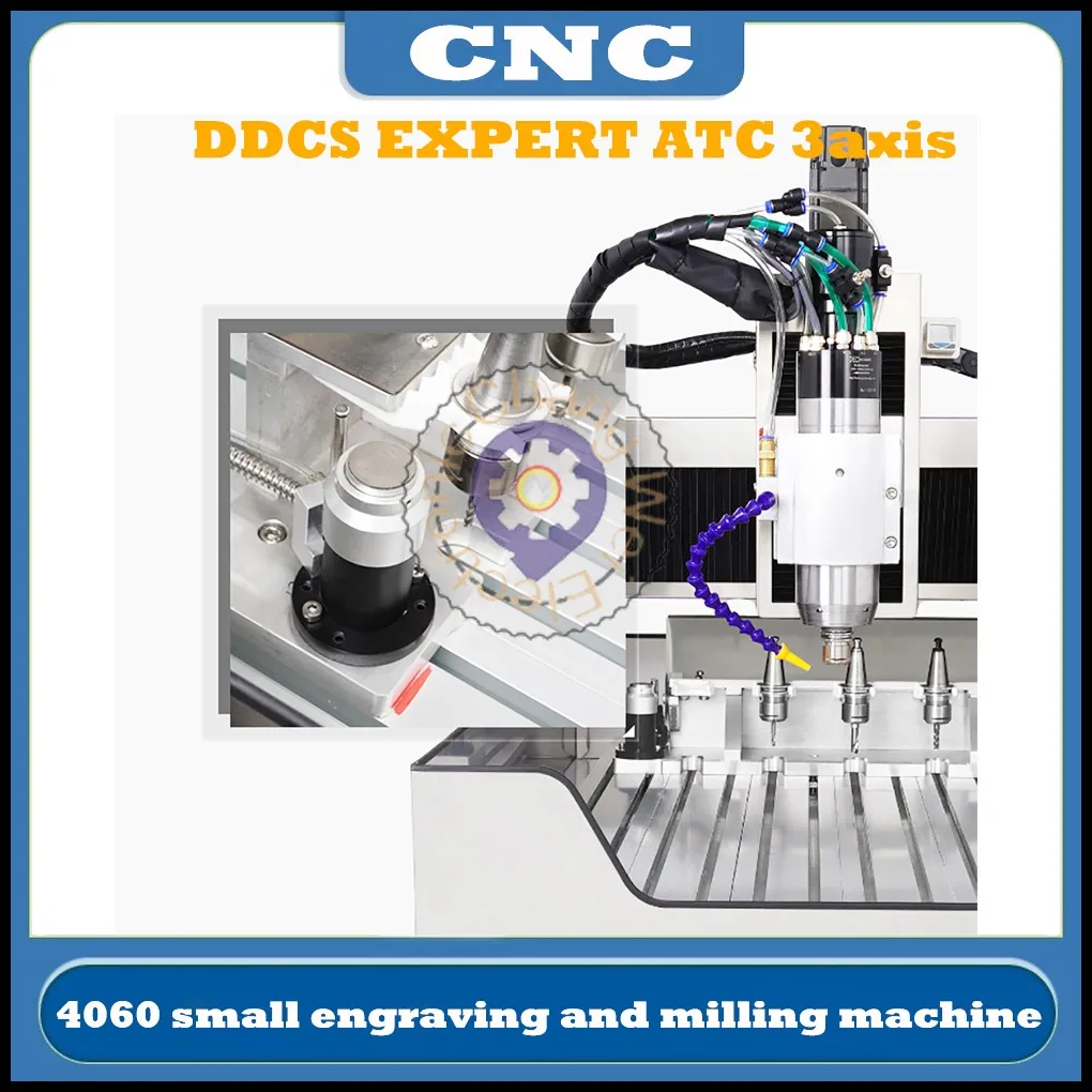 Latest CNC DDCS EXPERT M350 3axis 4060 small engraving and milling machine ATC precision engraving machining with knife library