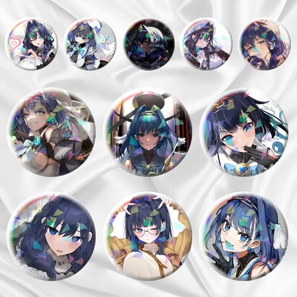 

Ouro Kronii Hololive VTuber Cute 75mm 44mm 25mm Accessories Toys Badge Brooch Backpack Hat Pins