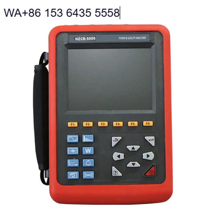 Huazheng High Accuracy Handheld Three Phase Power Quality Analyzer With IP55 Protection ISO for 40Hz-70Hz 1 Year