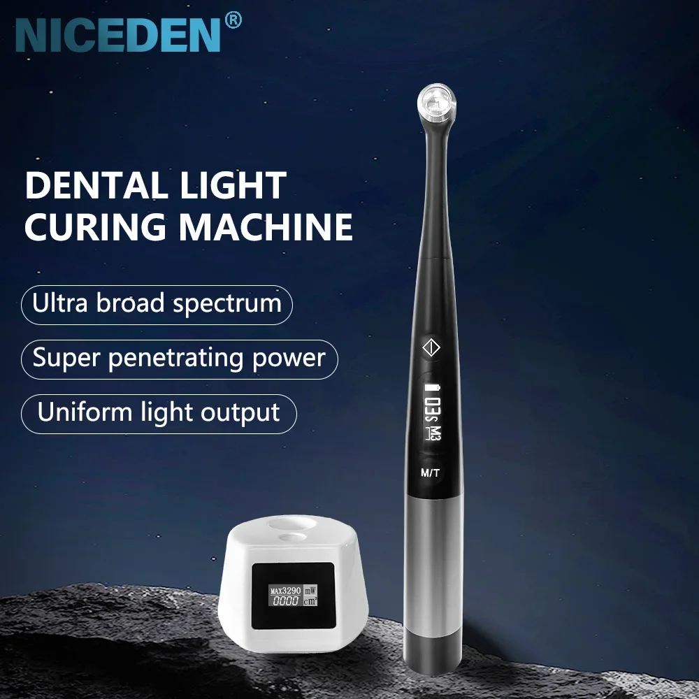 10W High Power Den tal LED Curing Light LED Lamp 3000 mw/cm dent istry Tool with 7 Mode