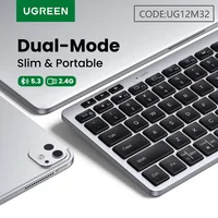 Teclado inalámbrico UGREEN Bluetooth 5,3 y 2,4G inalámbrico ruso/EN 78 teclas para MacBook iPad PC Tablet