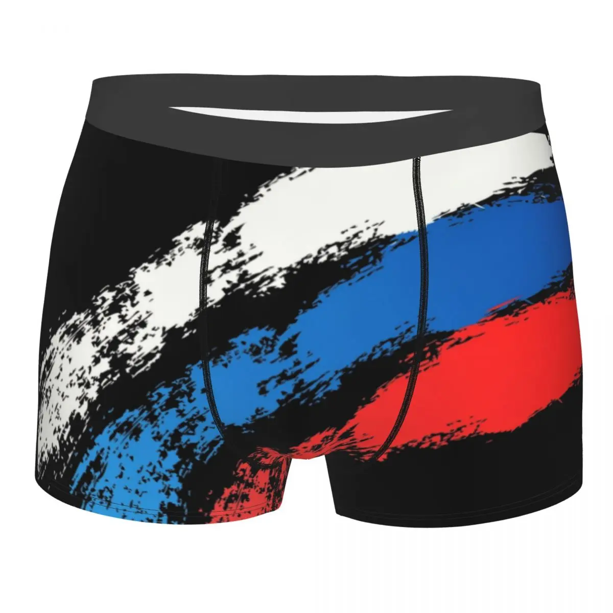 Custom Russia Flag Russian Pride Underwear Men Printed Boxer Briefs Shorts Panties Soft Underpants