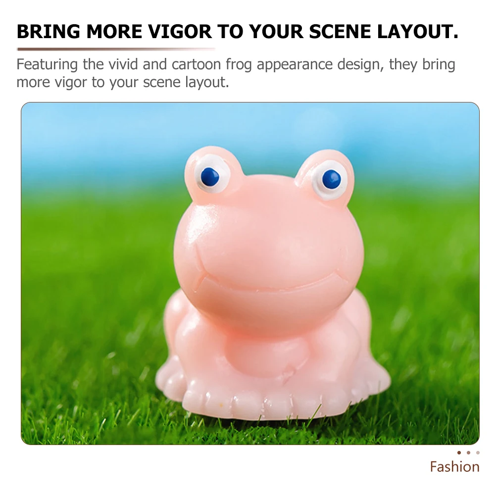 

14pcs Mini Frog Figurines Resin Small Frog Decor Accessories For Cake Garden Micro Landscape Desktop Decoration
