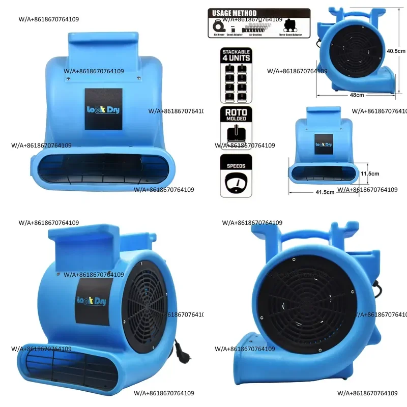 2026 1/2HP Stackable Blower Carpet Dryer Mid Air Mover for Janitorial Cleaning Water Damage Restoration Floor Blower Fan