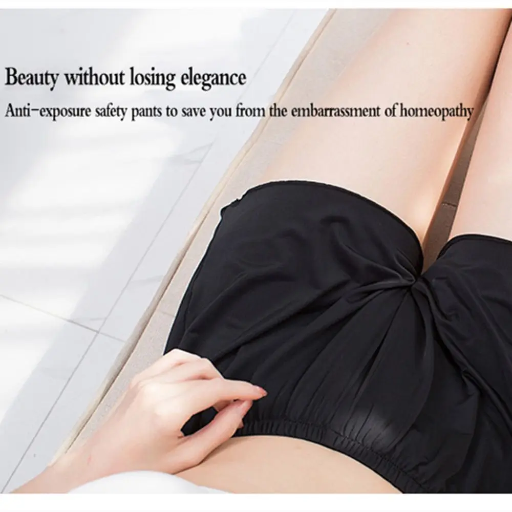 Breathable Loose Thin Silky Sleep Bottoms Women Shorts Plus Size Outwear Summer Safety Pants