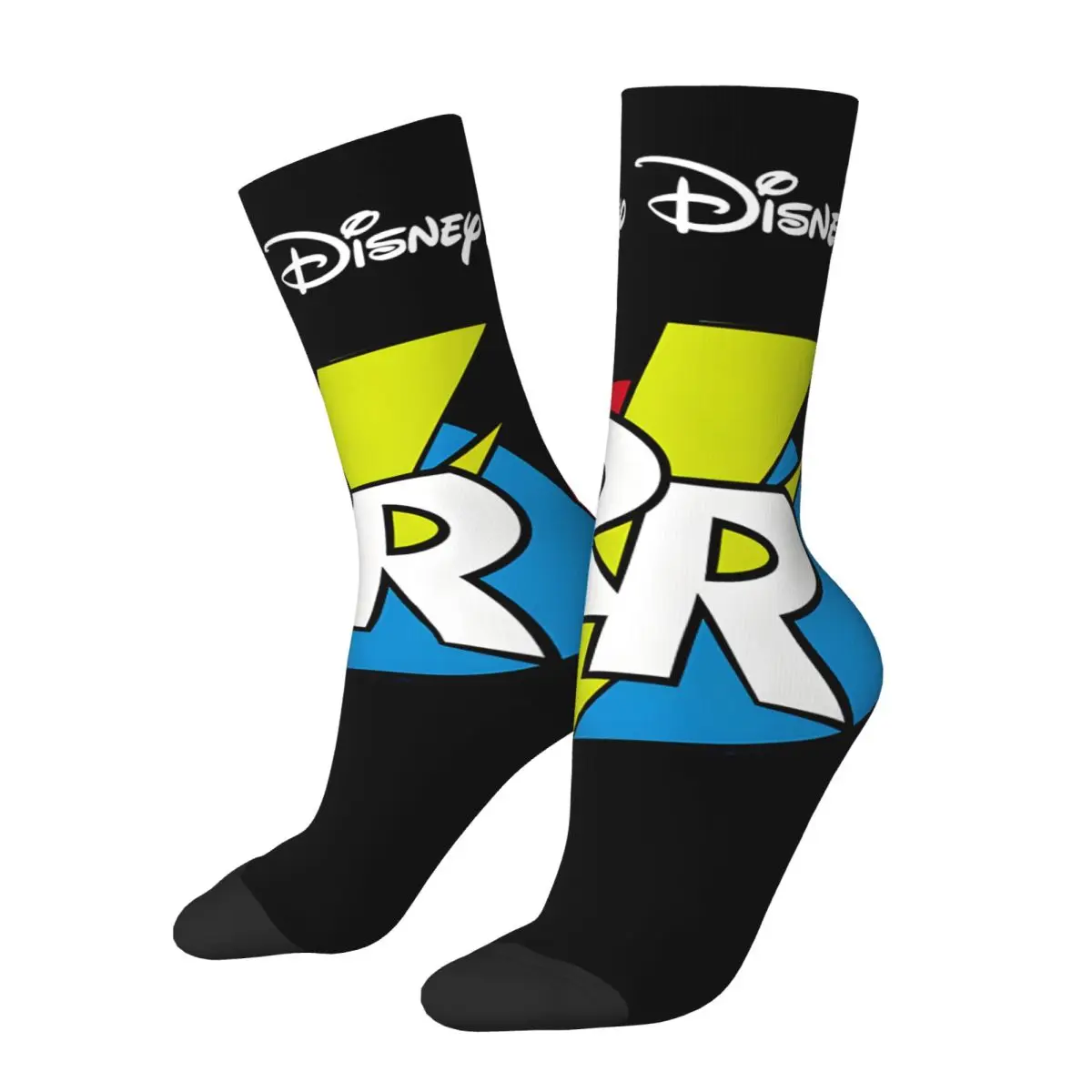 Funny Crazy compression Cool Sock for Men Hip Hop Harajuku Disney Rescue Rangers Happy Quality Pattern Printed Boys Crew Sock