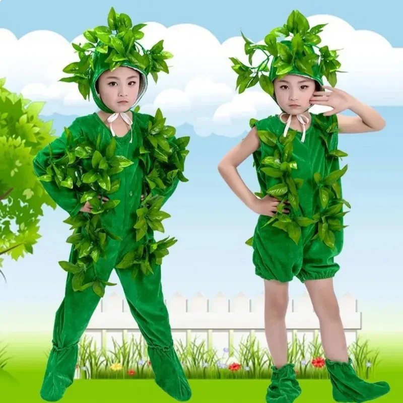 Детский танцевальный костюм с елкой - наряд для выступлений из сосны для мальчиков и девочек, карнавальный костюм с елкой на Рождество и Хэллоуин