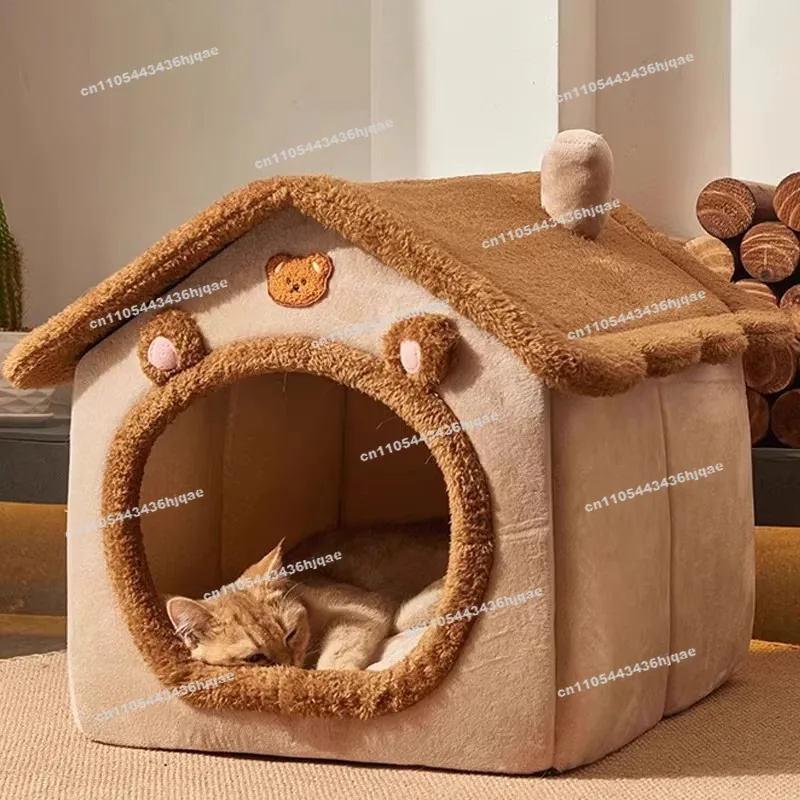 Semi-enclosed House, Warm in Winter, Cat Antifreeze and Dirt-resistant, Removable and Washable Assembly