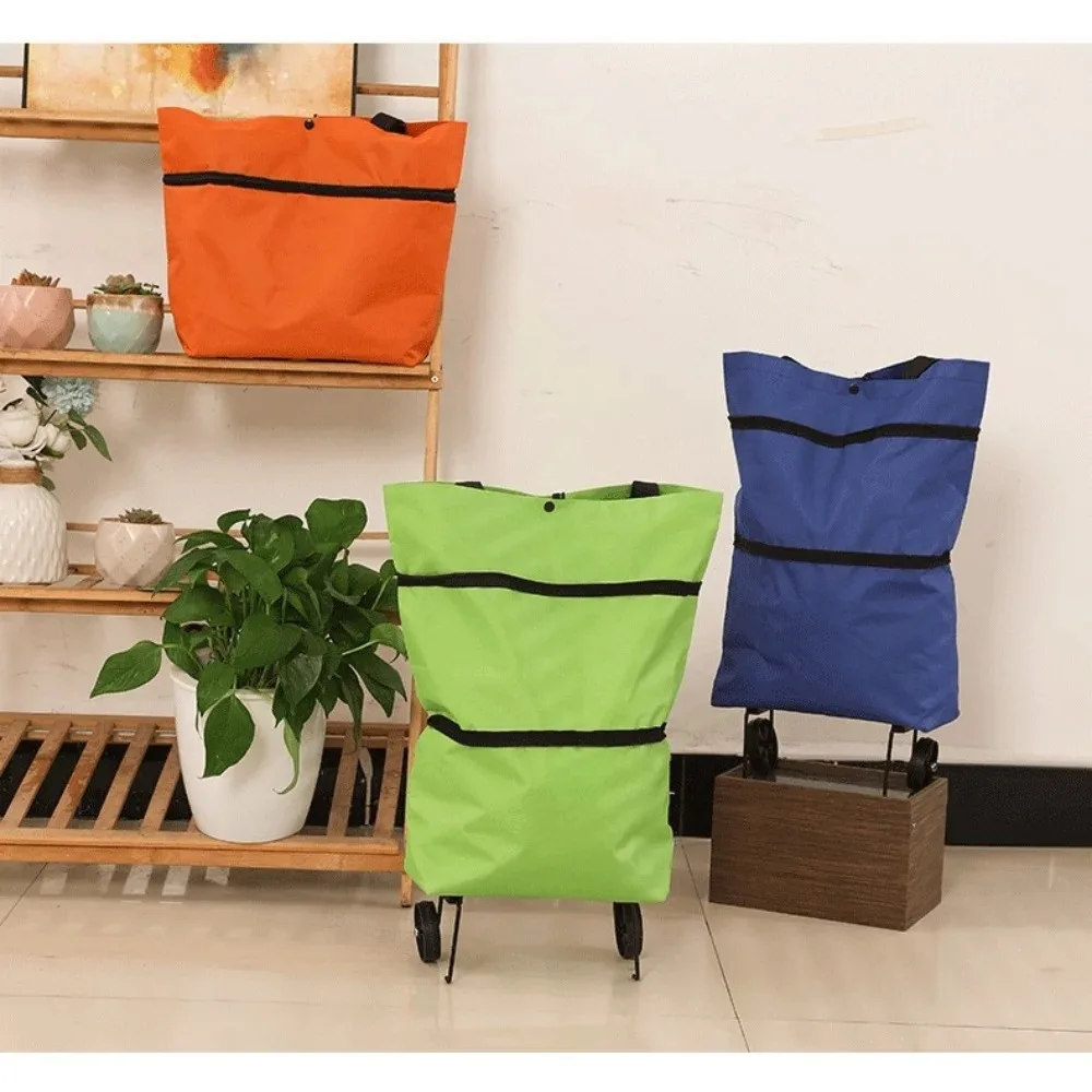 B 2-in-1 Faltbarer Einkaufswagen Einkaufstasche mit Rädern Tragbare Rolltasche Einkaufstasche mit Rädern Wasserdicht – Detail 10