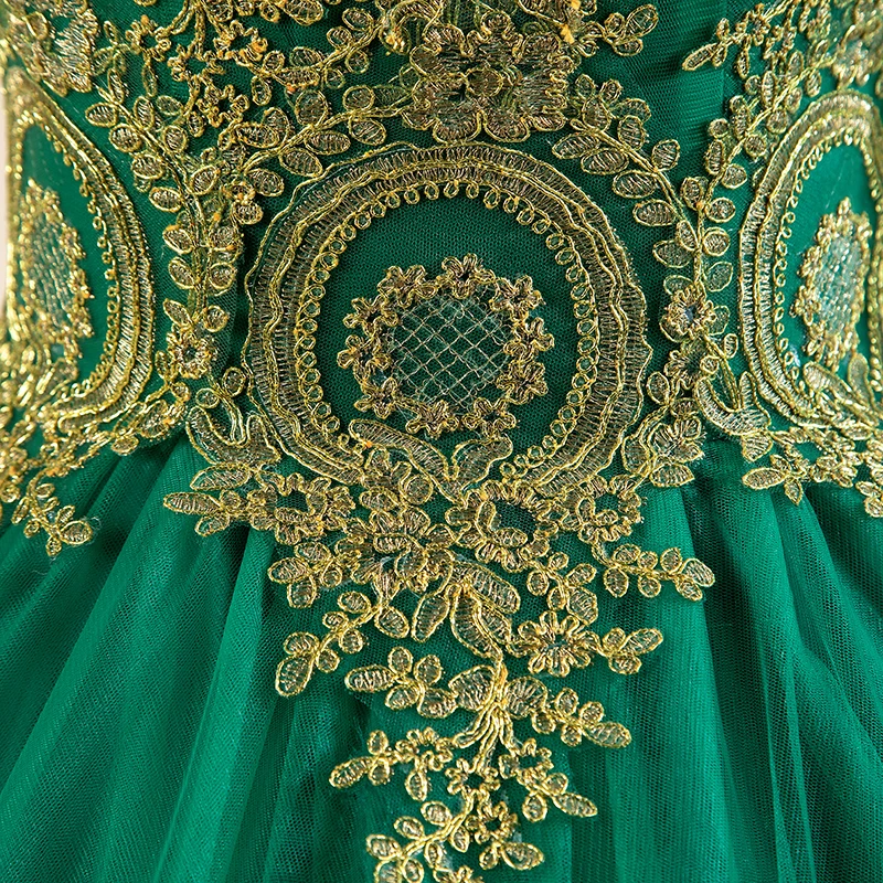 Groene Lange Mouw Quinceanera Jurken Elegante Feestjurk Luxe Kanten Baljurk Klassieke Galajurk Aan Te Passen Vestidos 2023 Nieuw