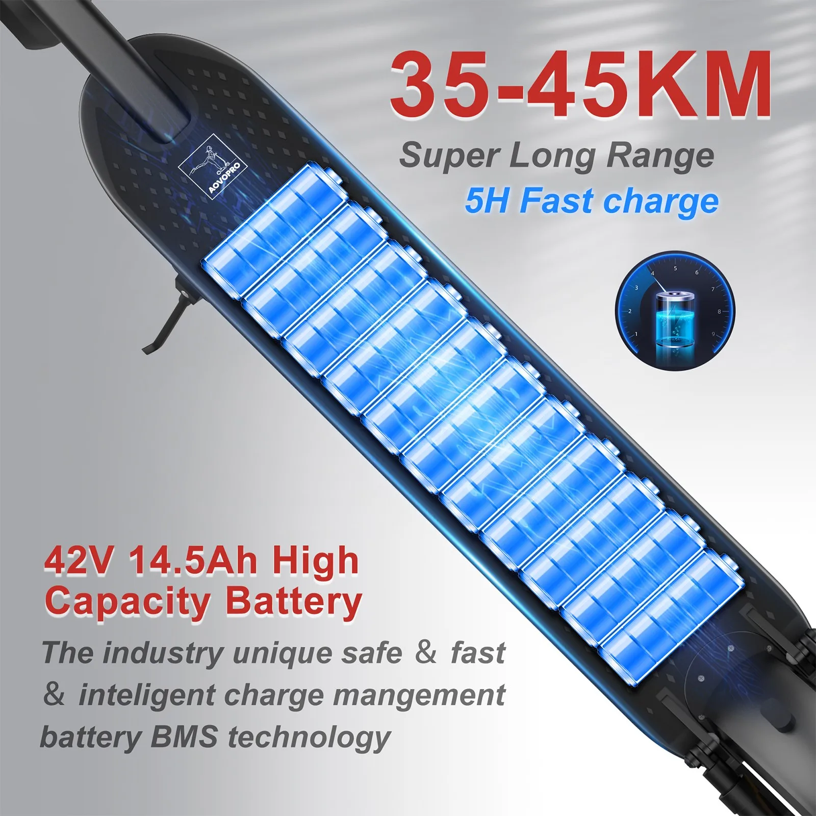 AOVOPRO ESMax 14.5AH skuter elektryczny 35 KM/H 1000W inteligentnym skuter elektryczny dla dorosłych 10 Cal składany Escooter z maksymalnym