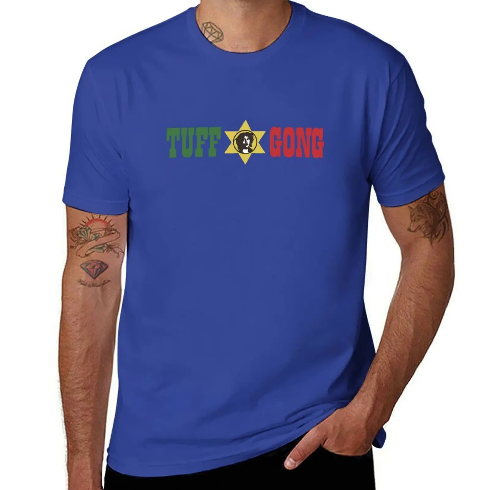 Tuff Gong Logo - Reggae Music T-Shirt graphics summer top