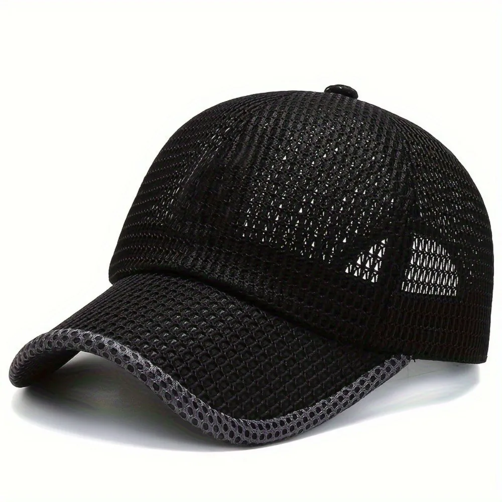 Quick Dry Mesh Baseball Hats Sun Protection Breathable Outdoor Sports Hats Adjustable Summer Baseball Cap For Man Women Unisex