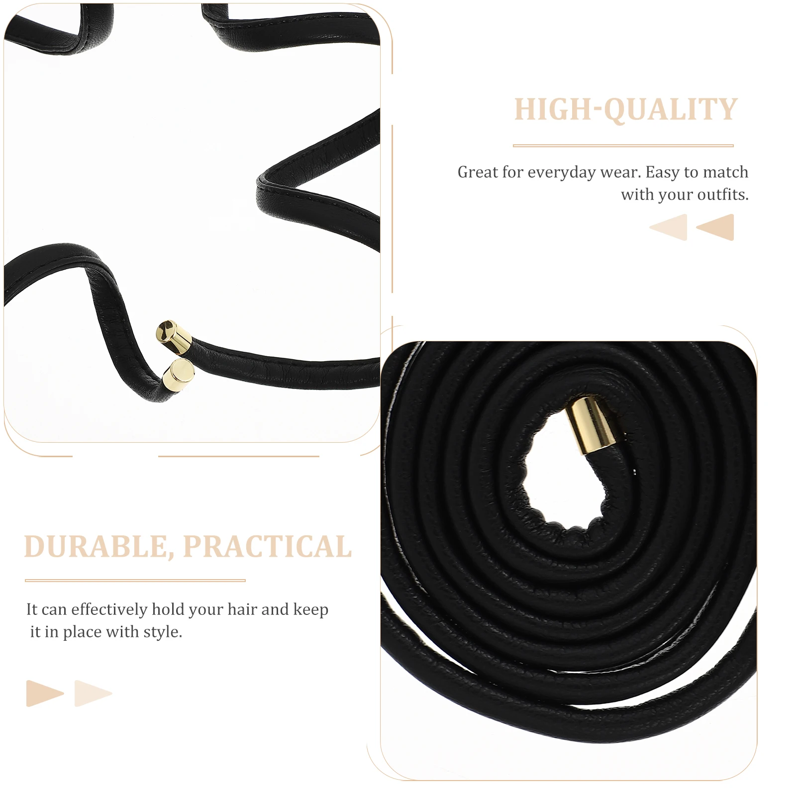 

Aluminum Hair Rope Ties Beige Hair Accessories Durable Hairstyle Accessories Rope Ponytail Holders