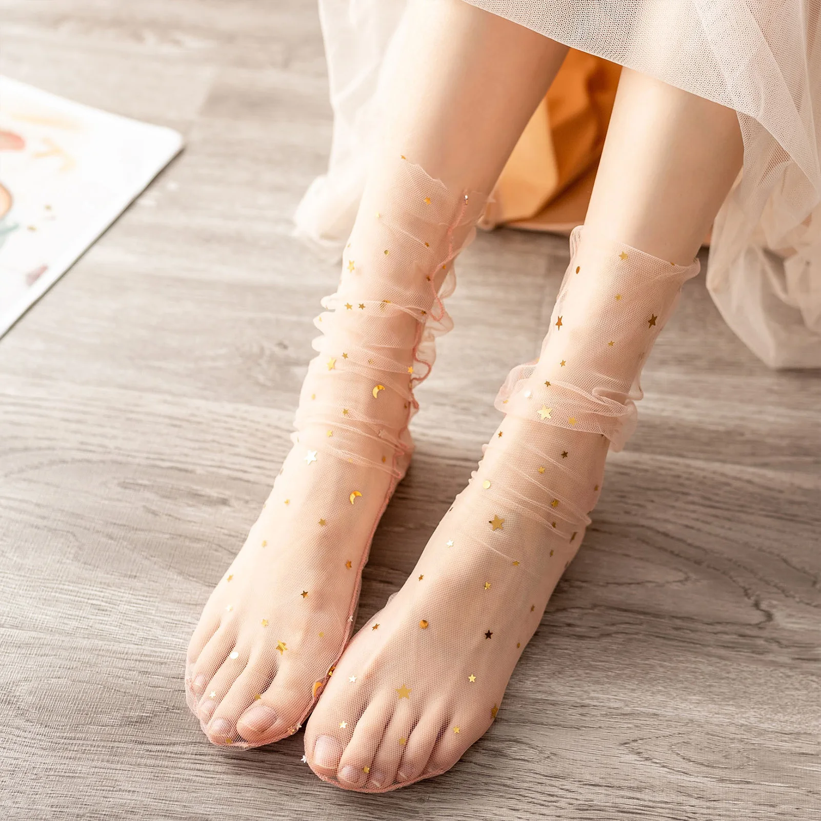 

Women's Summer Mesh Socks Summer Breathable Floral Mesh Casual Socks for Wife Girlfriend Friends Gifts