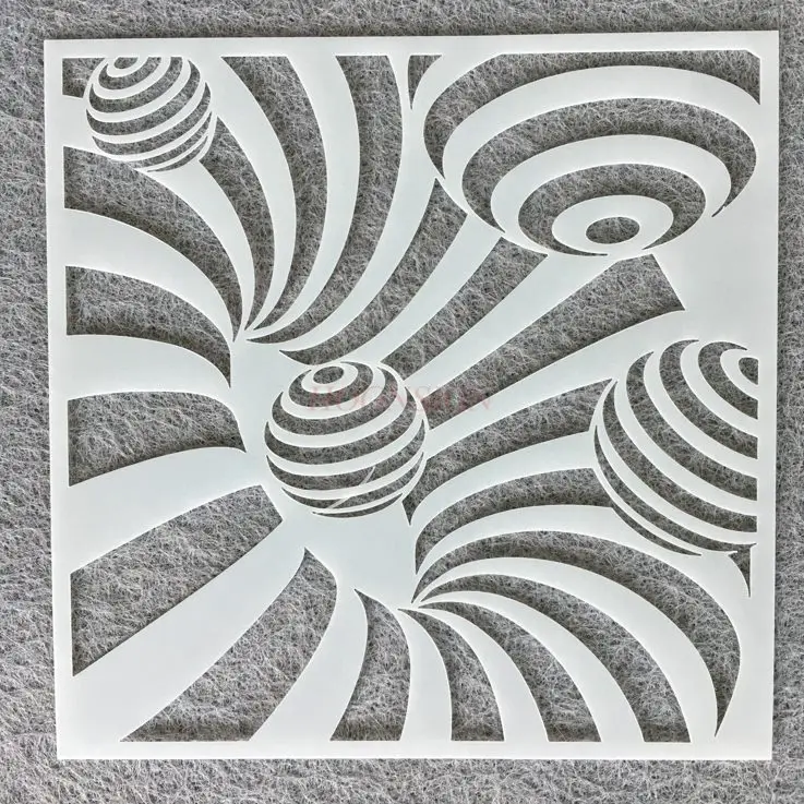 16pcs/set DIY Geometric Template Mandala Graphic Template Ceramic Tile Spray Painting Irregular Hollow Template