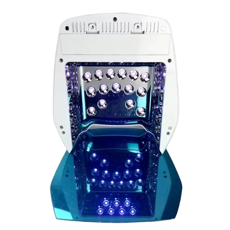 プロ仕様126W UV LEDネイルランプ 充電式 ワイヤレス コードレス ジェルネイル乾燥機 レッドメタル素材 マニキュアサロン向け