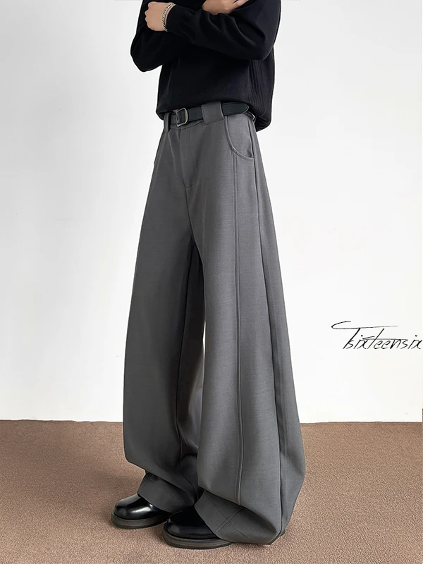 

Мужские широкие брюки American Sle Cleanfit, свободные повседневные брюки, осенне-зимние модные брюки в стиле High Street, брюки-кюлоты