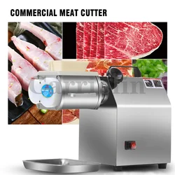 Fully Automatic Meat Slicer Cutter Machine Commercial Desktop Meat Cutting Machine Stainless Steel Electric Slicer Beef Mutton