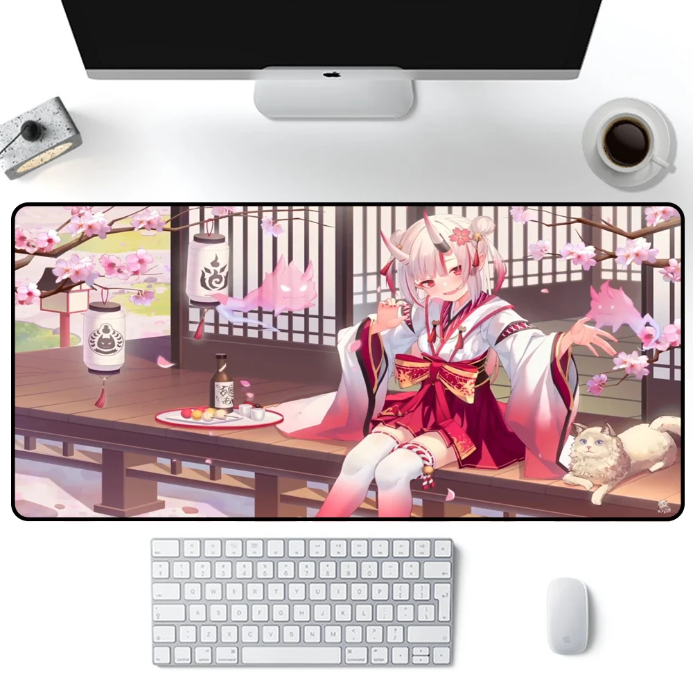 Hololive Carpet Mouse Pad Nakiri Ayame Red Mousepad Rug Pad Gamer Extended Custom Playmat Anime Girl 900x300 Mice Pad Desktop