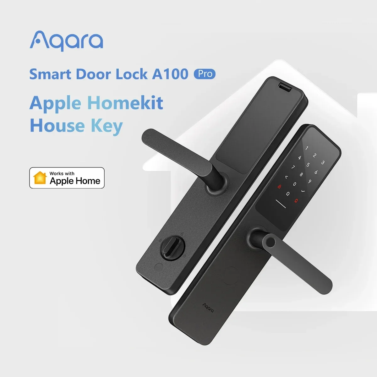 Aqara Smart Door Lock A100 Pro Zigbee Bluetooth 5.0 Apple Homekey Smart Security Unlock Fingerprint Work with Aqara Home Homekit