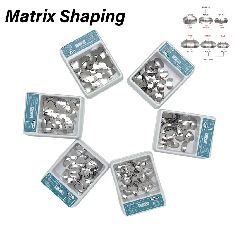 

Набор стоматологических секционных матричных лент с металлическими кольцами для набора реставрационных инструментов для контурирования задних зубов