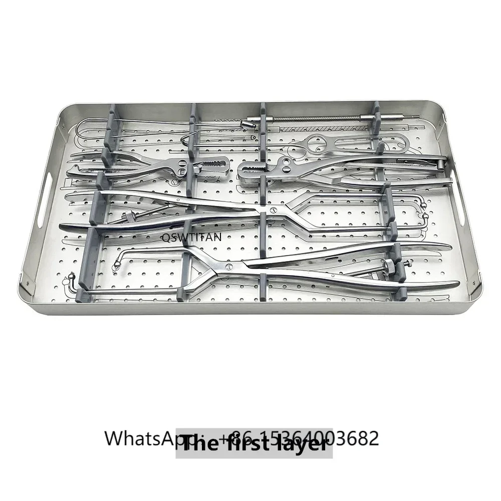 

Set Pelvic Reconstruction Plate Instrument Set with Sterilization Box Surgical Instruments