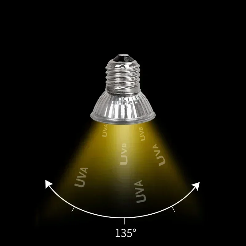 Lampa dla gadów 25/50/75W UVA + UVB zwierzęta lampa grzewcza żarówka żółw wygrzewające żarówki UV Amphibians jaszczurki regulator temperatury