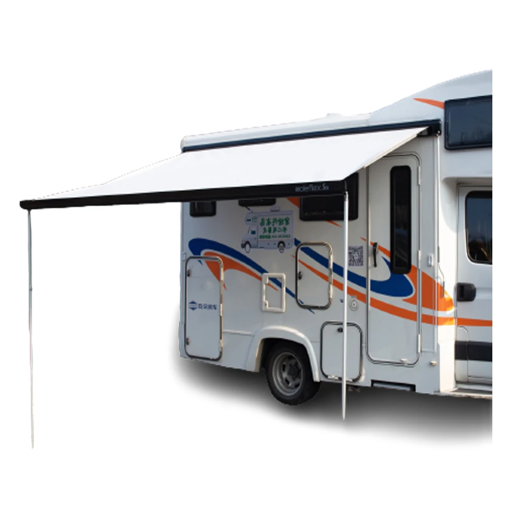 

Lightweight Manual Electric RV Sun Shadow Cassette Box Canopy Caravan Canopy With LED Lighting