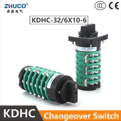 ZHUCO KDHC-32/6x10-6 32A 10 Position 6 Pole Gas Shielded Welding Machine Fine-Tuning Welding Machine Rotary Selector Cam Switch