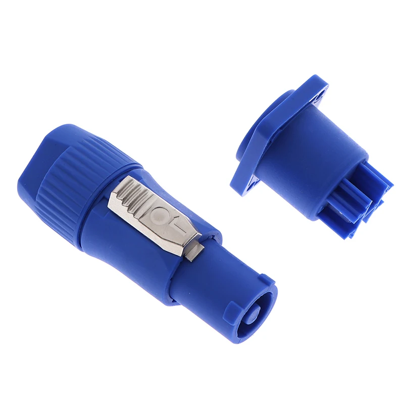 1Set Powercon Audio 3P Type A NAC3FCA+NAC3MPA-1 Chassis Plug Panel Connectors