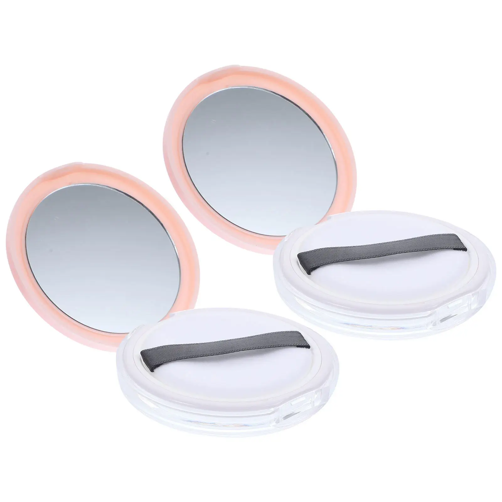 2Pcs Premium Loose Powder Box Empty Powder Case for Cosmetics Blusher Glitter Foundation Storage Travel Friendly Portable