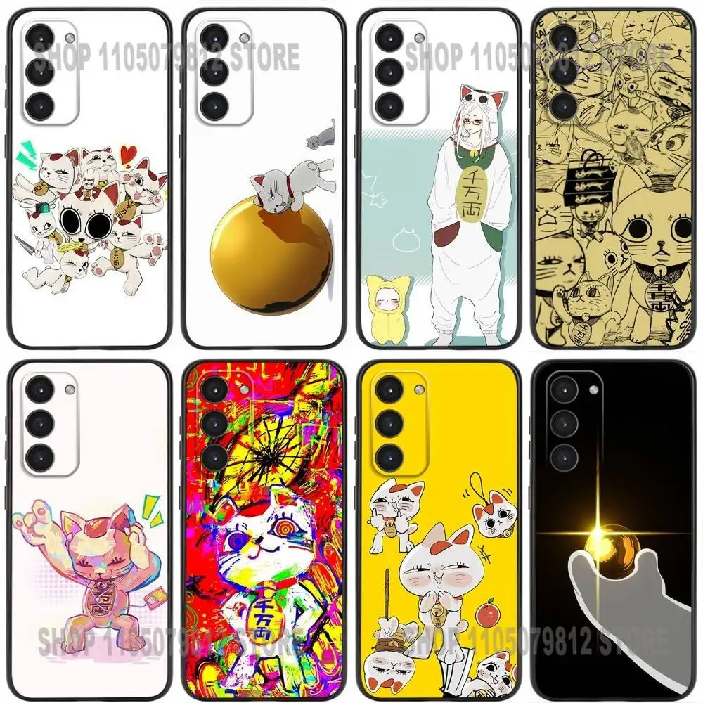 

Maneki Neko Lucky Money Cat Phone Case For Samsung Galaxy A20,21s,22,31,32,52,53,72,73,80,91 Soft Silicone Black Cover