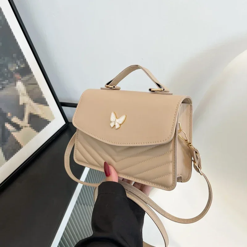 PU Versatile And Fashionable Portable Small Square Bag, Single Shoulder Crossbody Bag image 4