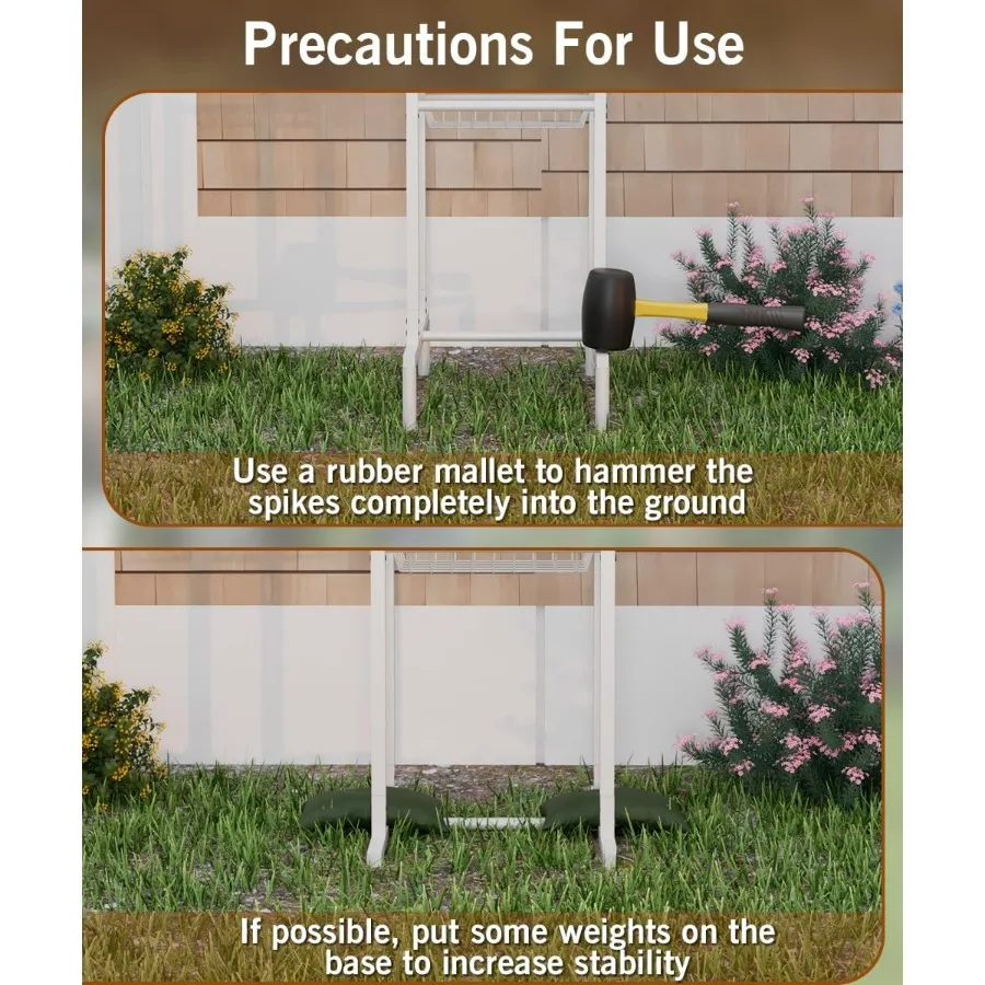 지상 설치형 정원 호스 릴, 5/8인치 호스 125피트 및 3.9피트 리더 브라스 피팅 포함, 물 호스 홀더 스탠드