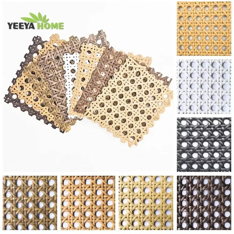 PE rattan woven tape coiled synthetic outdoor rattan sheet for furniture chairs UV resistant wholesale 36cm 46cm 61cm