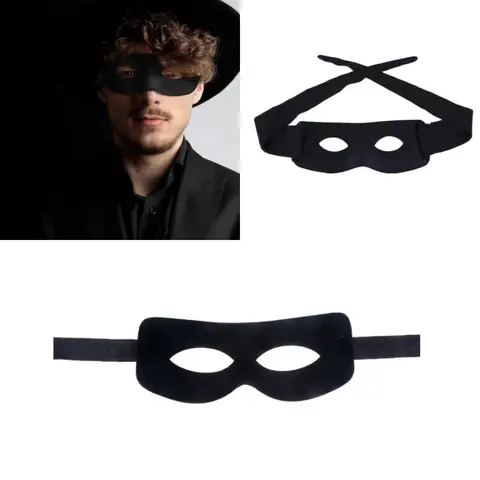 Mask Men Masquerade Black Eye Mask Halloween Cosplay Costume Half Mask Bandit Ninja Lone Ranger Carnival Prom Party Personality