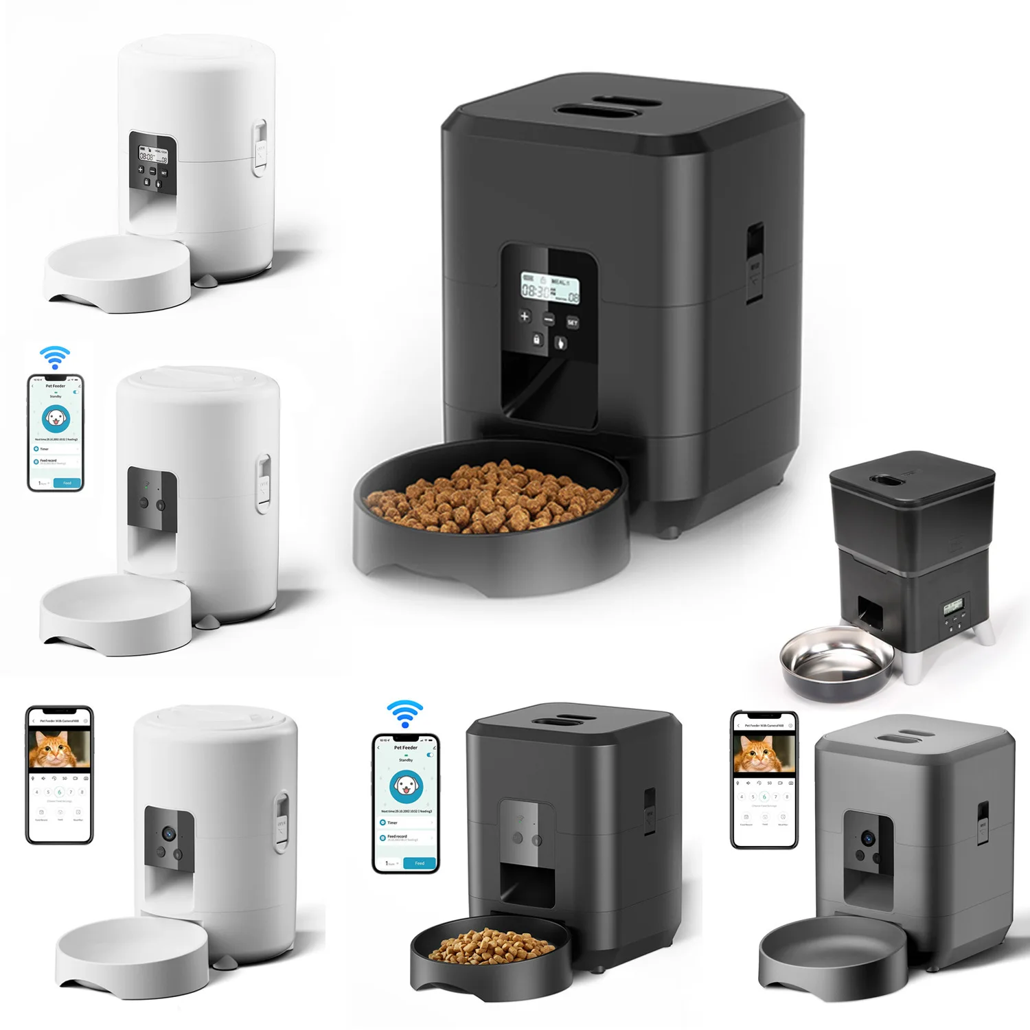 2L Smart Pet Feeder Automatic Cat Feeder Dog Slow Food Machine With Timed Quantitative Automatic Cat Food Dispenser Cat Dog Bowl