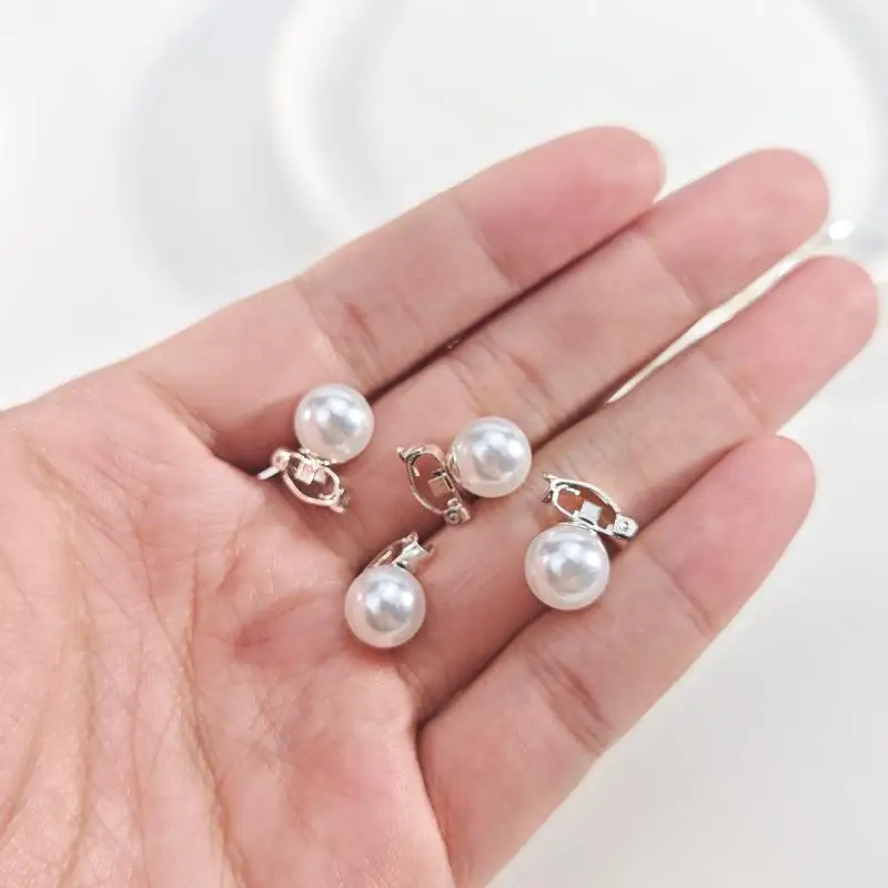 10 Stück runde Haarnadeln mit Imitationsperlen, Mini-Haarspangen im französischen Stil für Braut, Hochzeit, Brautjungfern, Haarstyling – Detail 6