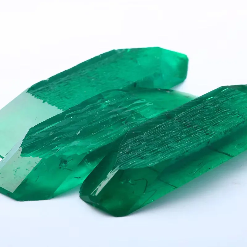 أعلى مختبر نمت كولومبيا الزمرد Asscher قطع اليد قطع الزمرد الحراري المائي DIY بها بنفسك صنع المجوهرات تحديد شهادة AGL #5