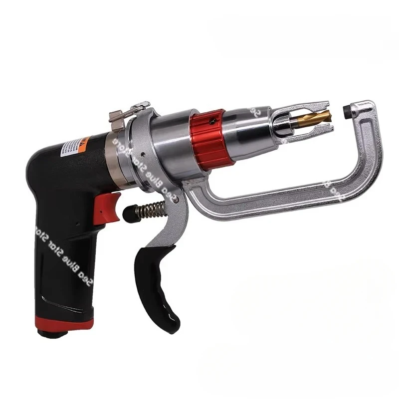 Pneumatic drill bit, automotive electric sheet metal solder joint to spot welding drill bit riveting device