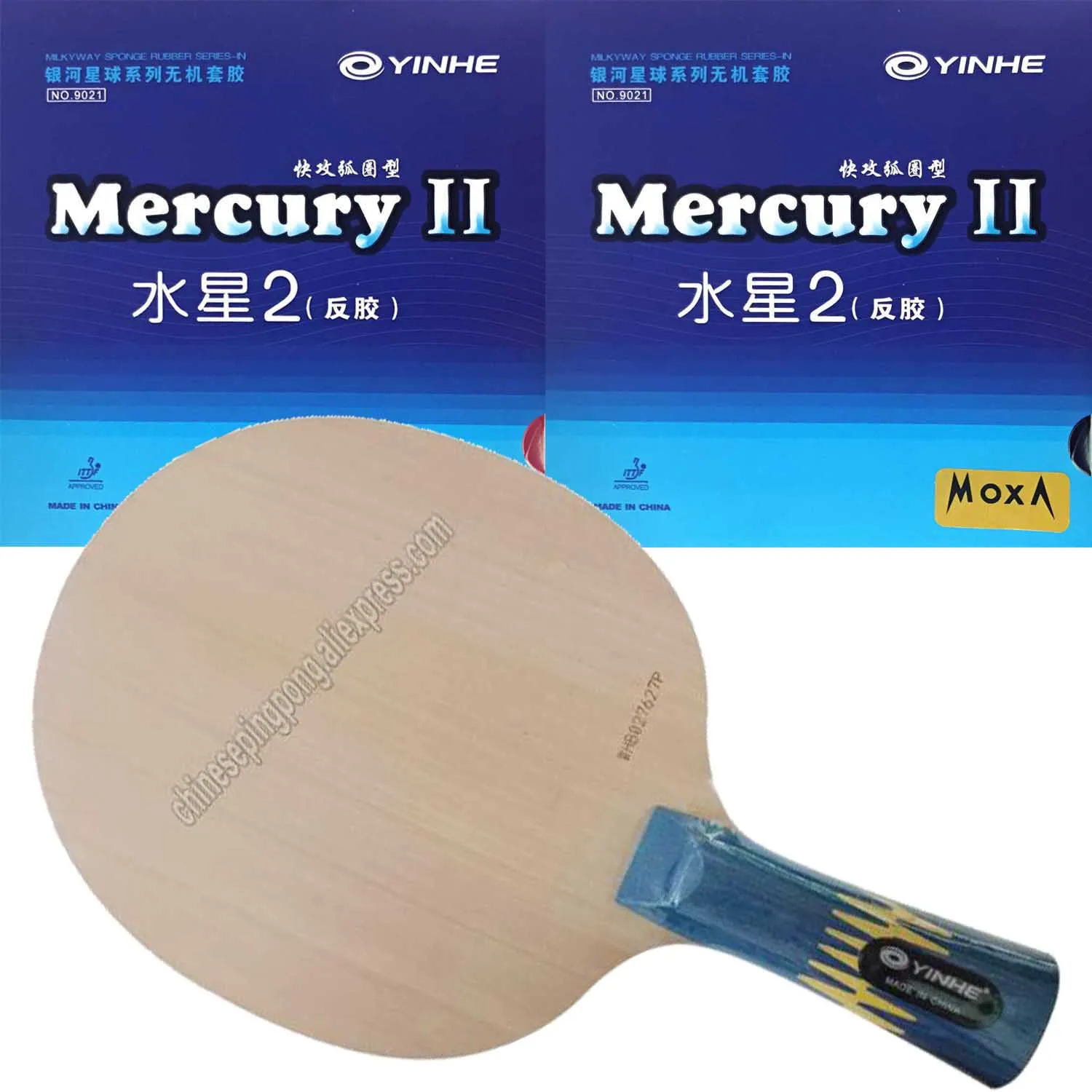 

original Yinhe W-6 Loop King table tennis Blade with 2xMercury 2 Mercury2 ping pong rubber pimples in