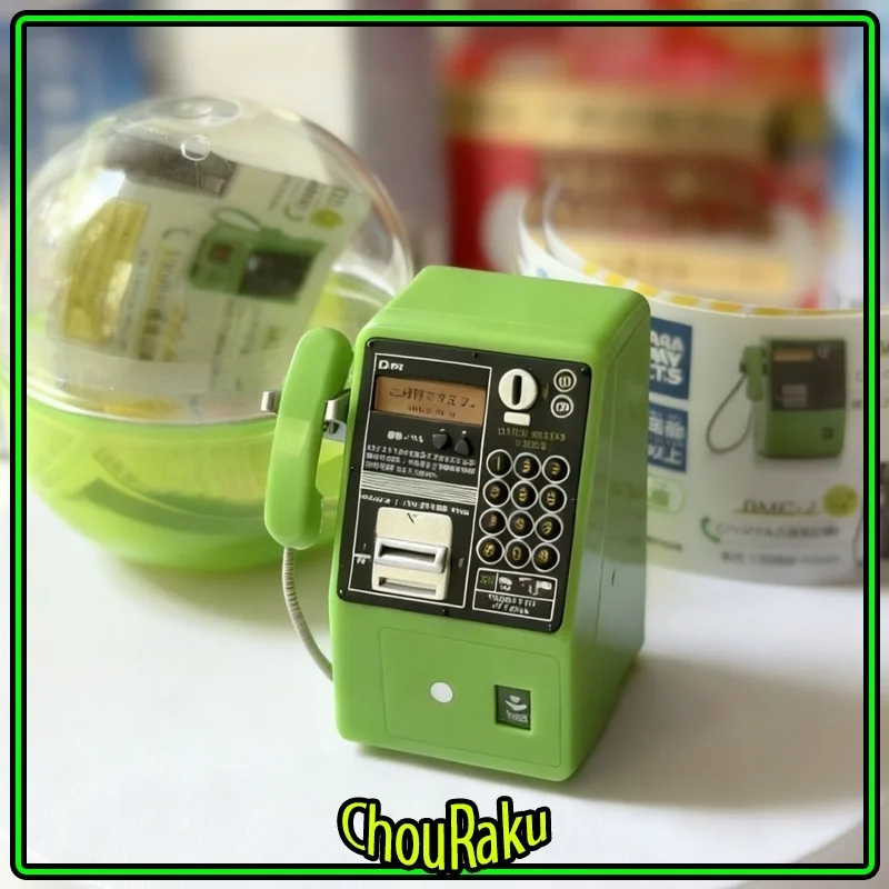 Miniatura de Teléfono Público Estilo Japonés NTT, Modelo Gashapon, Accesorios DIY para Decoración de Casa de Muñecas, Artículo Suelto