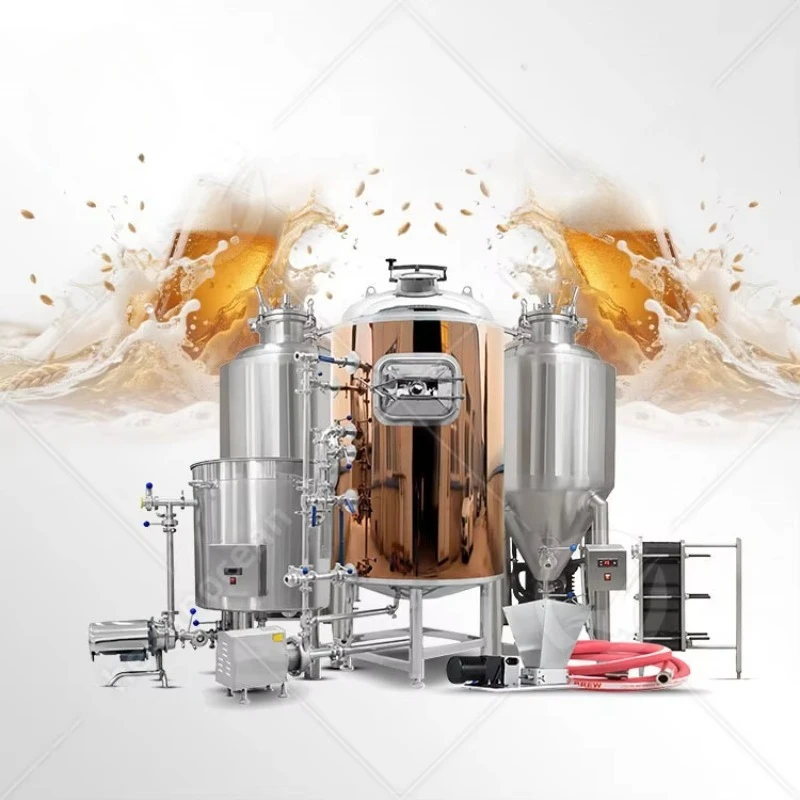 

Automatic 10hl Beer Brewmaster Copper Brewhouse Beer Brew System Manufacture Machine for Sale
