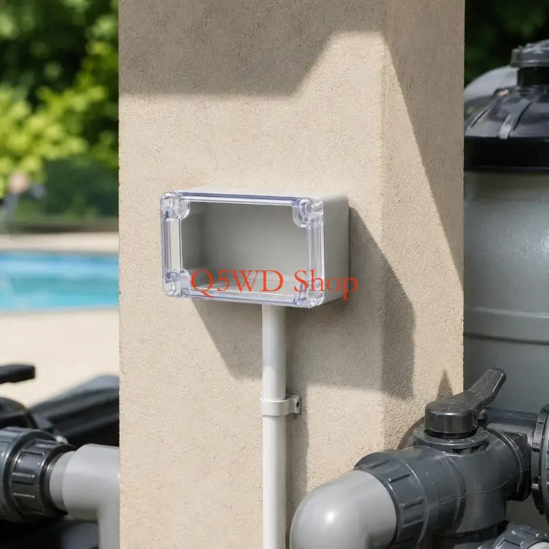 Q5WD Clear Cover Wiring Box for Wall Cable Empty Housing Plastic Housing with Lid