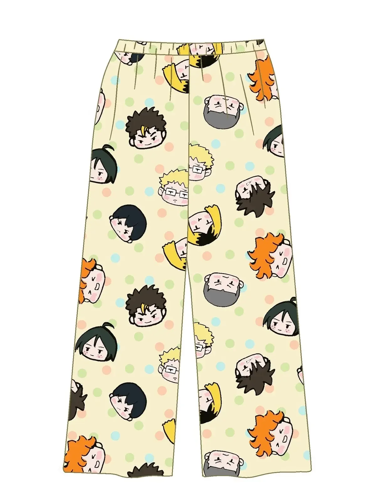 Haikyuu!! Anime Polyester Cotton Pajamas Nighty Nightgown Pajama Pants Nightclothes Shorts Cospaly Cartoon Gift Q Edition
