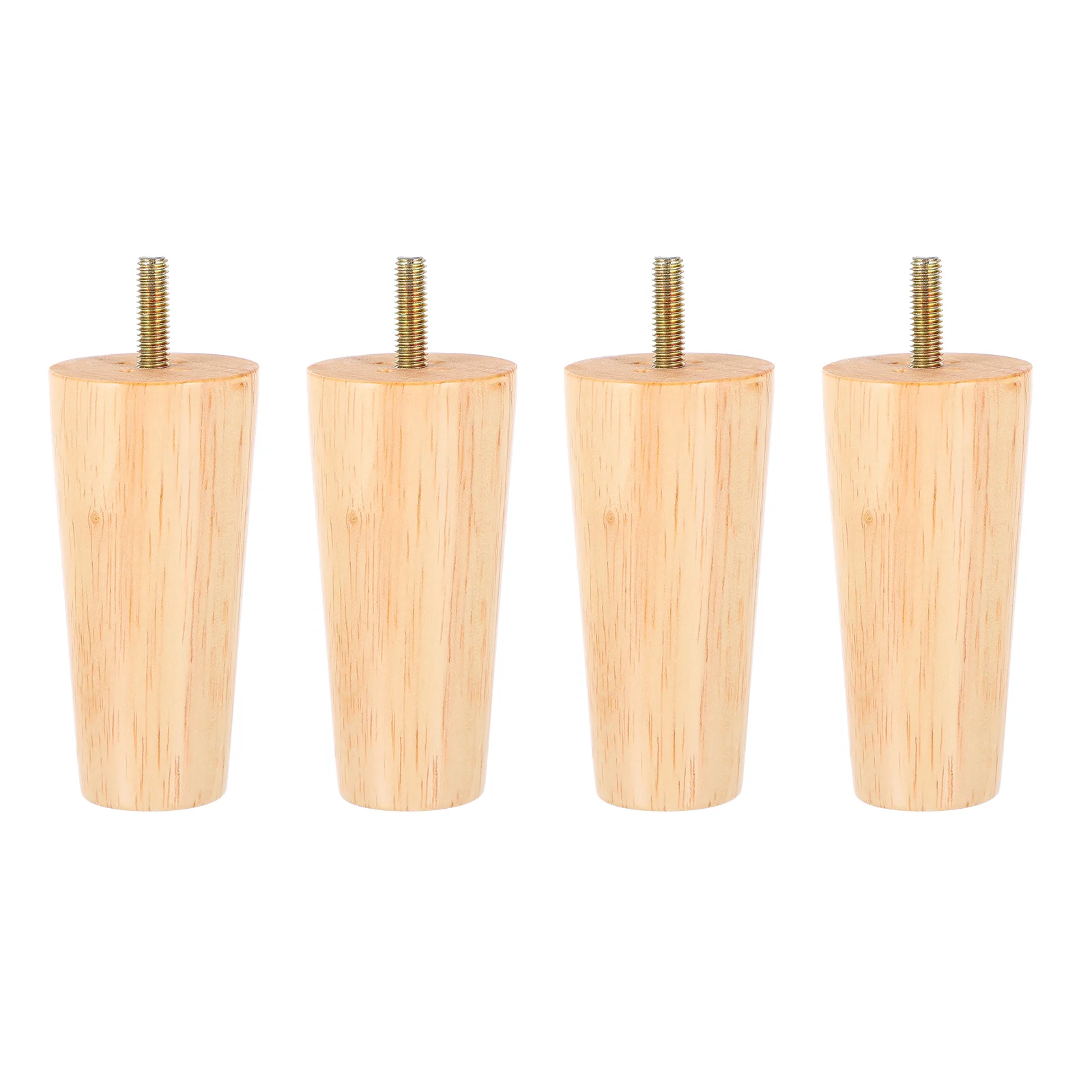 

4 Pcs Wooden Cabinet Legs Table Replacement Sofa Feet Desk Conical Furniture